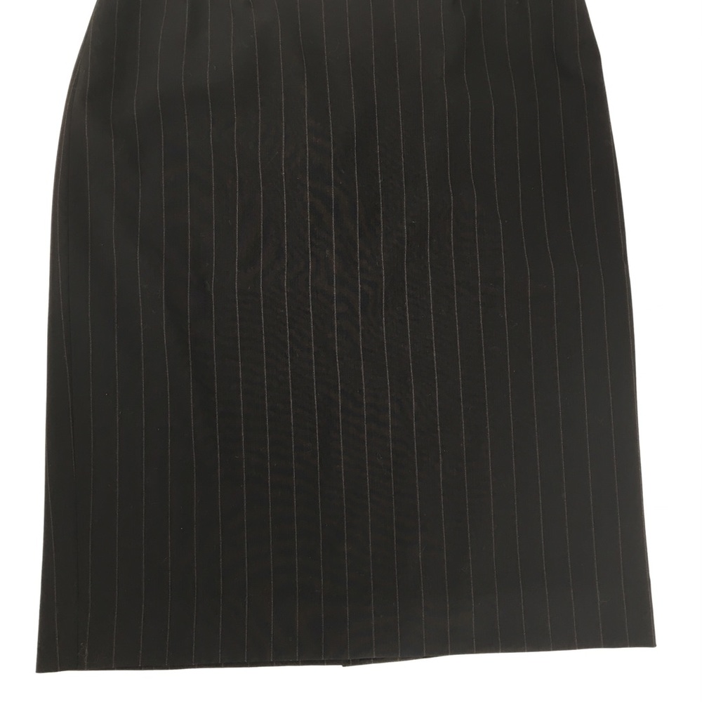 Max Mara Pinstriped Wool Skirt Black Size 4 - Picture 4 of 9